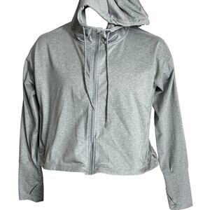 Road Runner Hoodie Womens Size L Gray Full Zip Perfect Fit Athleisure Active